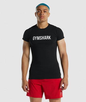 T Shirts Gymshark Apollo Hombre Negras | CO 3430SGL